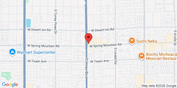 Map of 3480 S Jones Blvd Las Vegas, NV 89146