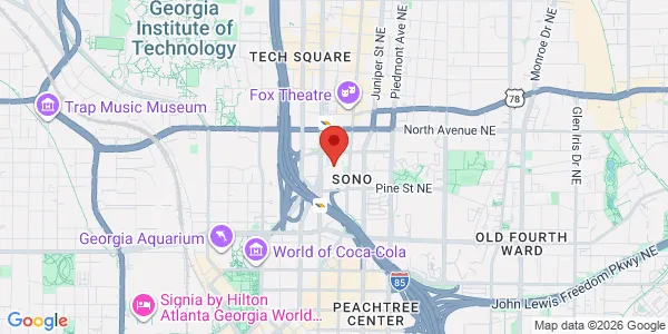 Map of 550 Peachtree St NE Atlanta, GA 30308