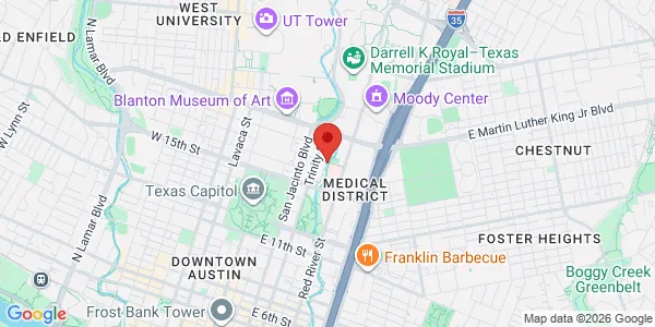 Map of 1601 Trinity St Htb 8th Fl 8th Austin, TX 78712
