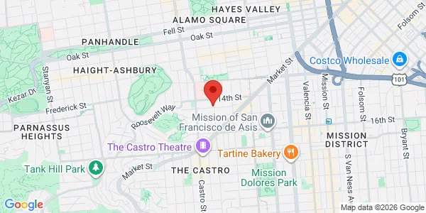 Map of 148 Noe St San Francisco, CA 94114