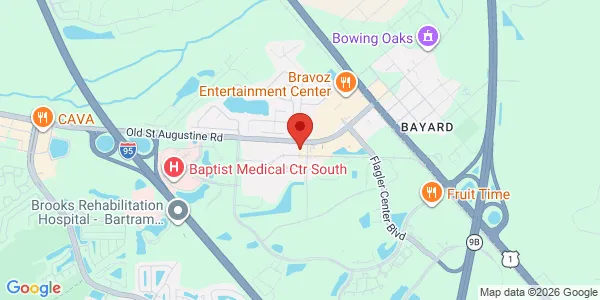 Map of 14810 Old St Augustine Rd Ste 100 Jacksonville, FL 32258