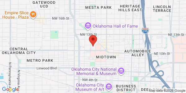 Map of 1111 N Lee Ste 235 Oklahoma City, OK 73103