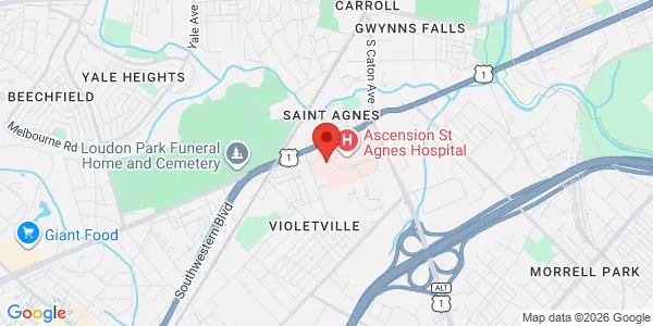 Map of 3449 Wilkens Ave Ste 207 Baltimore, MD 21229