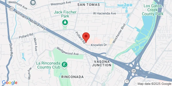 Map of 815 Pollard Rd Main Hospital Los Gatos, CA 95032