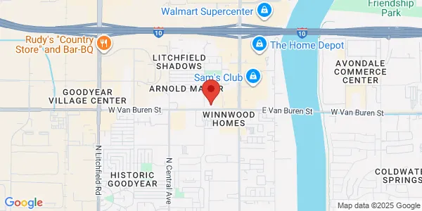 Map of 13250 W Van Buren Ste 106 Goodyear, AZ 85338