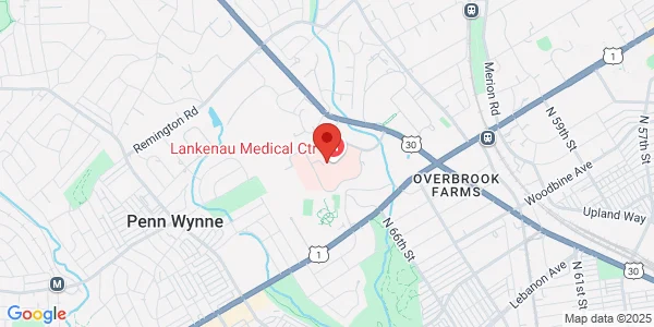 Map of 100 E Lancaster Ave Wynnewood, PA 19096