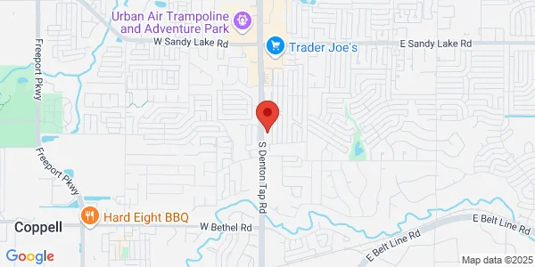 Map of 330 S Denton Tap Rd Coppell, TX 75019