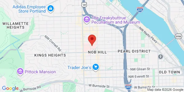 Map of 1130 NW 22nd Ave Bldg 3, Ste 345 Portland, OR 97210