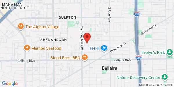 Map of 6550 Mapleridge St Ste 105 Houston, TX 77081