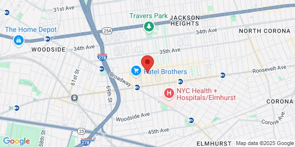 Map of 37-17 76th St Jackson Heights, NY 11372