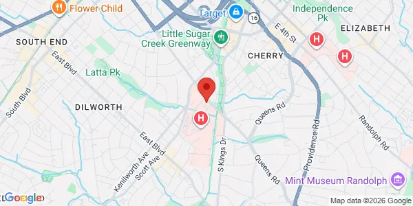 Map of 1021 Morehead Medical Dr Charlotte, NC 28204