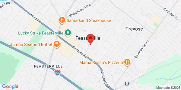 Map of 1125 Central Ave Feasterville Trevose, PA 19053