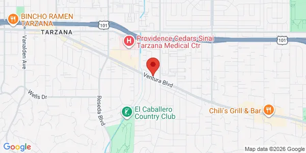 Map of 18133 Ventura Blvd Ste 100 Tarzana, CA 91356