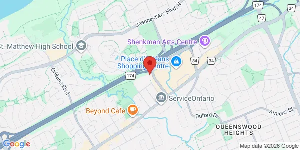 Map of 1220 Place d'Orleans Drive Orleans, ON K1C 7K3 Canada