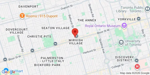 Map of 800 Bathurst St Ste 306 Toronto, ON M5R 3M8 Canada