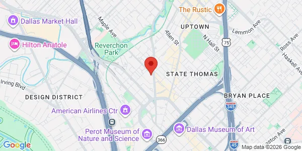 Map of 2311 Cedar Springs Rd Ste 150 Dallas, TX 75210