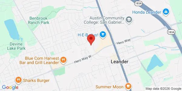 Map of 780 W Broade St Ste 100 Leander, TX 78641