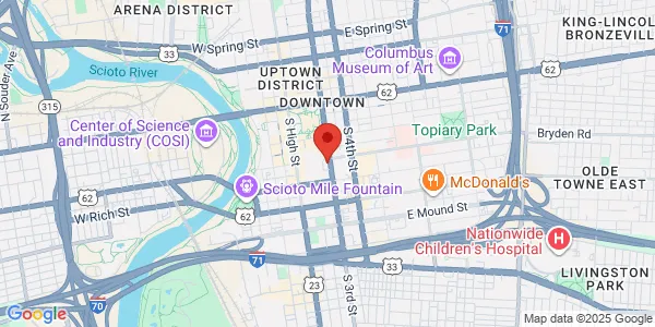 Map of 175 S 3rd St Ste 200 Columbus, OH 43215