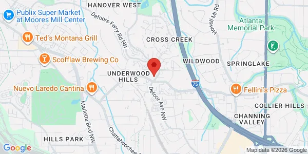 Map of 2080 Defoor Ave NW Ste 200 Atlanta, GA 30318