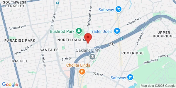 Map of 5730 Telegraph Ave Oakland, CA 94609