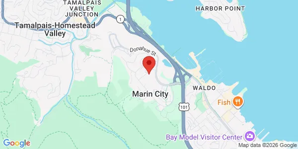 Map of 100 Phillips Dr Marin City, CA 94965