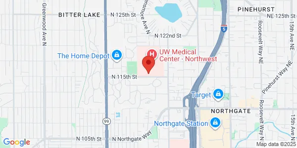 Map of 1536 N 115th St Ste 200 Seattle, WA 98133