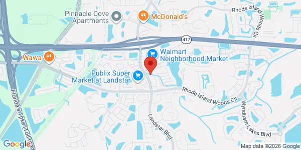 Map of 13935 Landstar Blvd Ste 150 Orlando, FL 32824