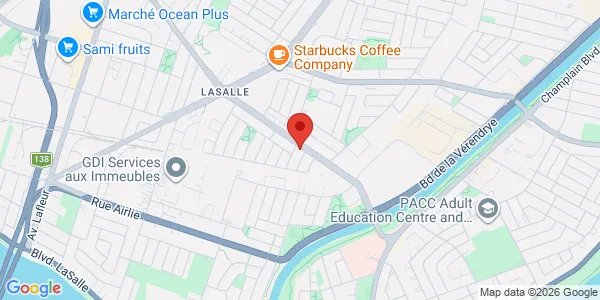 Map of 1500 Avenue Dollard Suite 101 Montreal, QC H8N 1T5 Canada