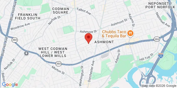 Map of Boston, MA 02124