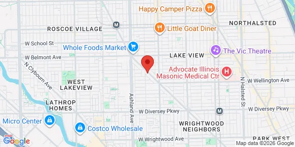 Map of 3062 N Lincoln Ave Chicago, IL 60657