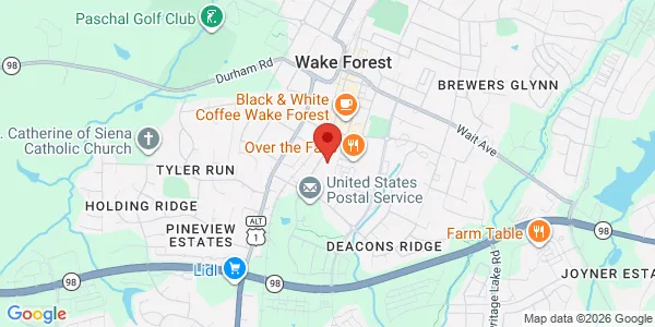 Map of 525 S White St Wake Forest, NC 27587
