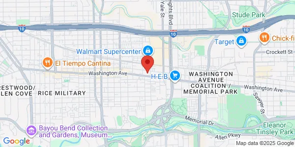 Map of 4000 Washington Ave Ste 100 Houston, TX 77007