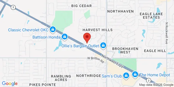 Map of 8325 Northwest Expy Oklahoma City, OK 73162