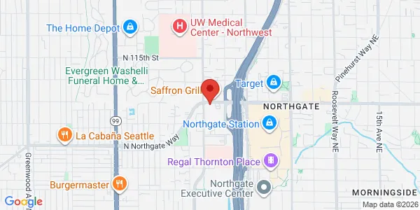 Map of 2111 N Northgate Way Ste 201 Seattle, WA 98133