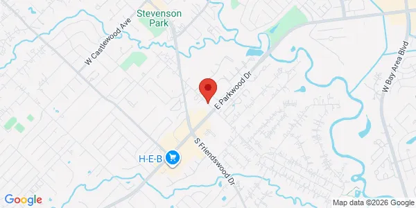 Map of 1550 Winding Way Dr Friendswood, TX 77546