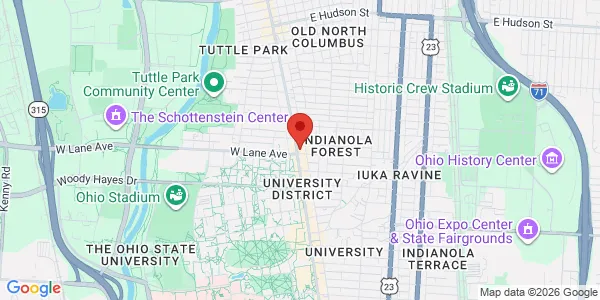 Map of 2160 N High St COLUMBUS, OH 43201