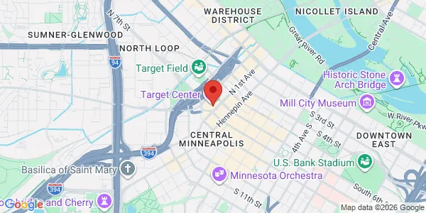 Map of 600 1st Ave N Minneapolis, MN 55403