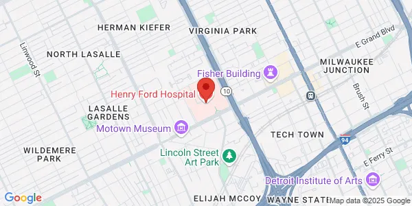 Map of 2800 W Grand Blvd Henry Ford Health System Detroit, MI 48202