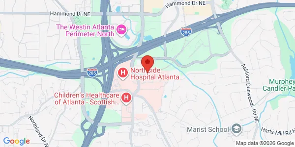 Map of 5673 Peachtree Dunwoody Rd Ste 600 Atlanta, GA 30342