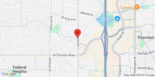 Map of 9441 Huron St Thornton, CO 80260