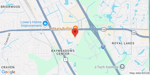 Map of 8515 Baymeadows Way Jacksonville, FL 32256
