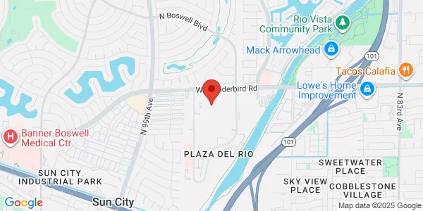 Map of 13634 N 93rd Ave Ste 200 Peoria, AZ 85381