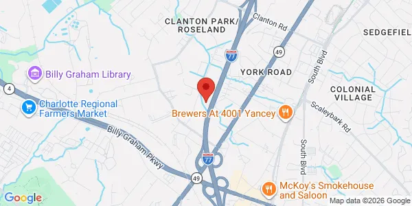 Map of 4321 Stuart Andrew Blvd Ste I Charlotte, NC 28217
