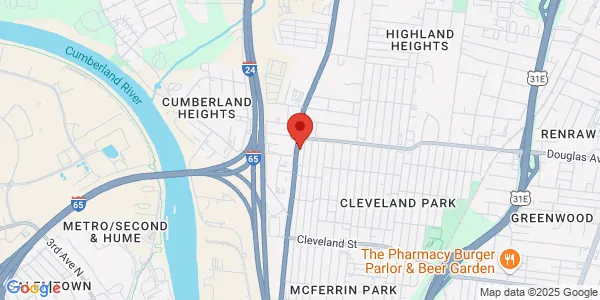 Map of 1223 Dickerson Pike Nashville, TN 37207
