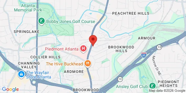 Map of 2045 Peachtree Rd NE Ste 333 Atlanta, GA 30309