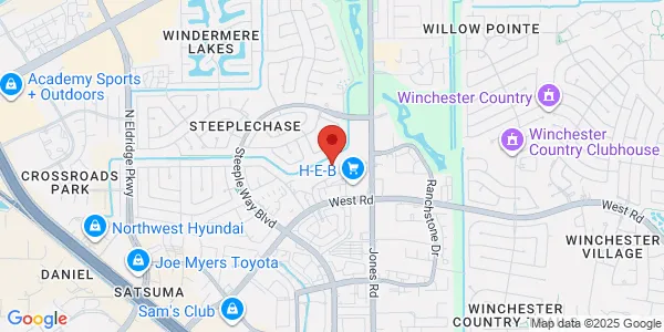 Map of 11210 Steeplecrest Dr Ste 120-C Houston, TX 77065