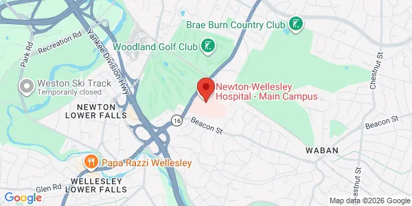 Map of 2000 Washington St Ste 345 & 546, White Bldg Newton, MA 02462