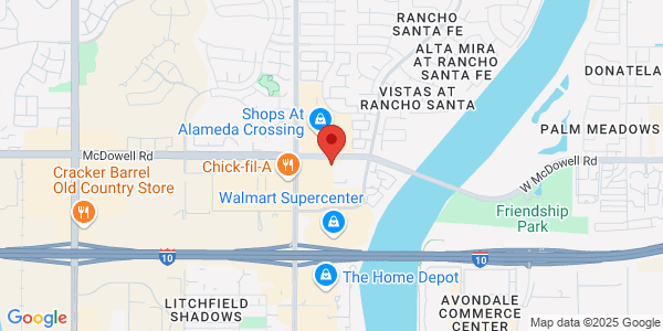 Map of 13075 W McDowell Rd Ste D106 Avondale, AZ 85392