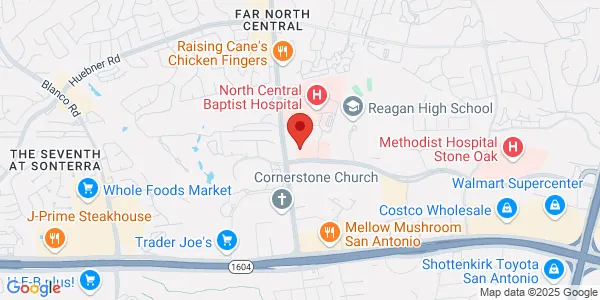 Map of 155 Sonterra Blvd Ste 100 San Antonio, TX 78258