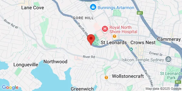 Map of Suite 303 156 Pacific Hwy Saint Leonards New South Wales 2065 Australia